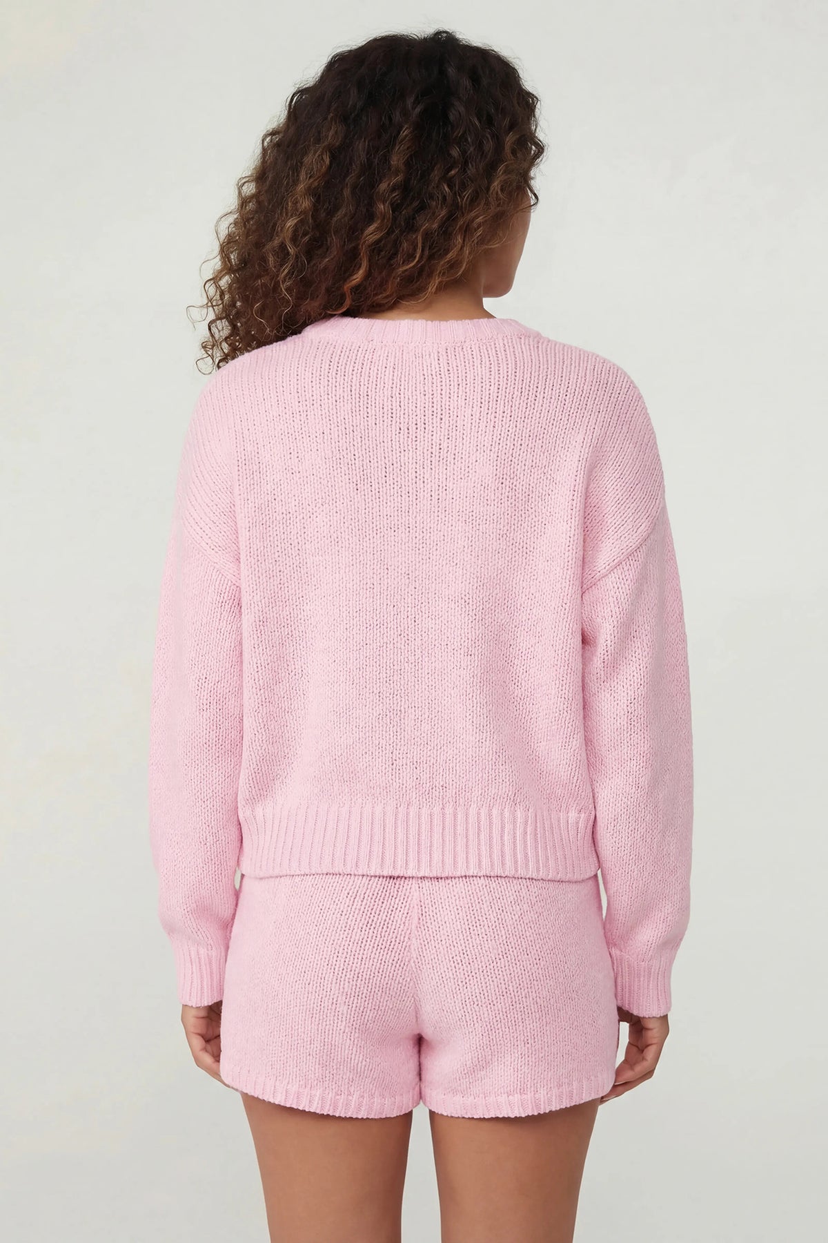 Alt View 2. Sweater & Knit Short Set - Pink