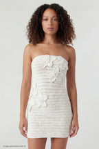 Crochet Floral Mini Tube Dress