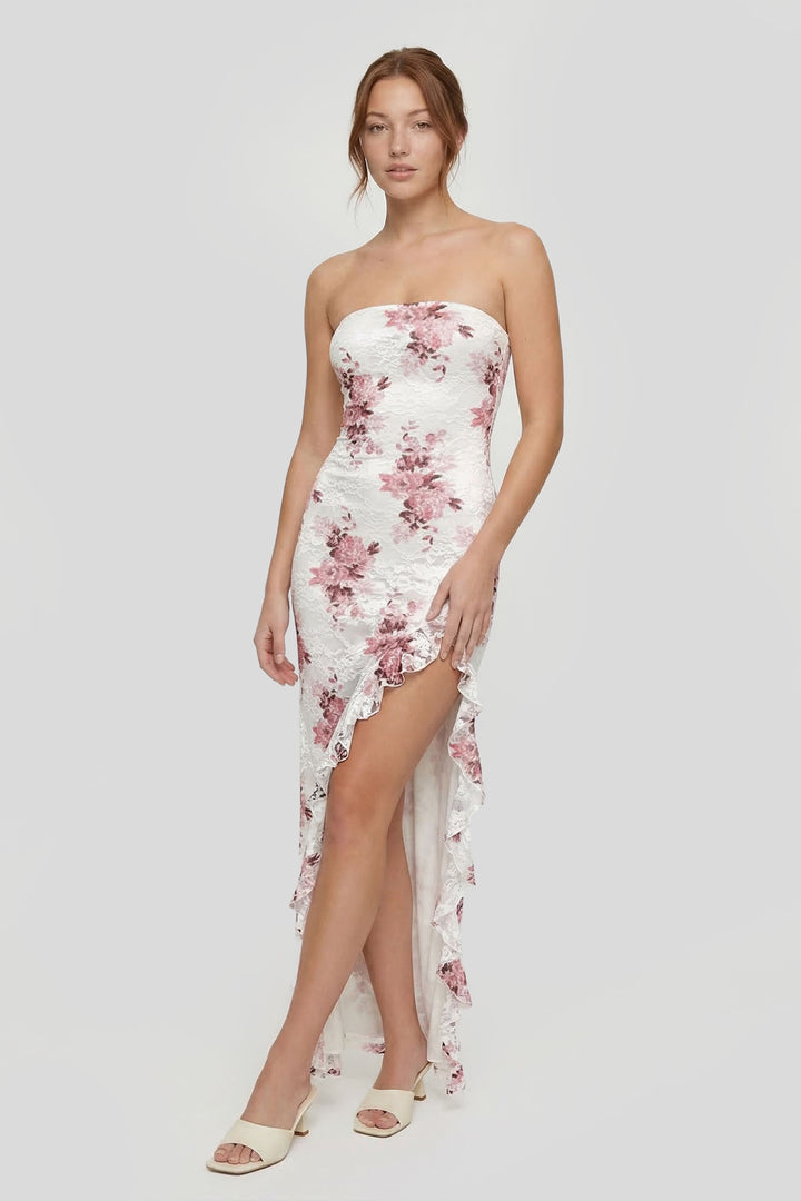 Lace Ruffle Maxi Tube Dress – Charlotte Russe