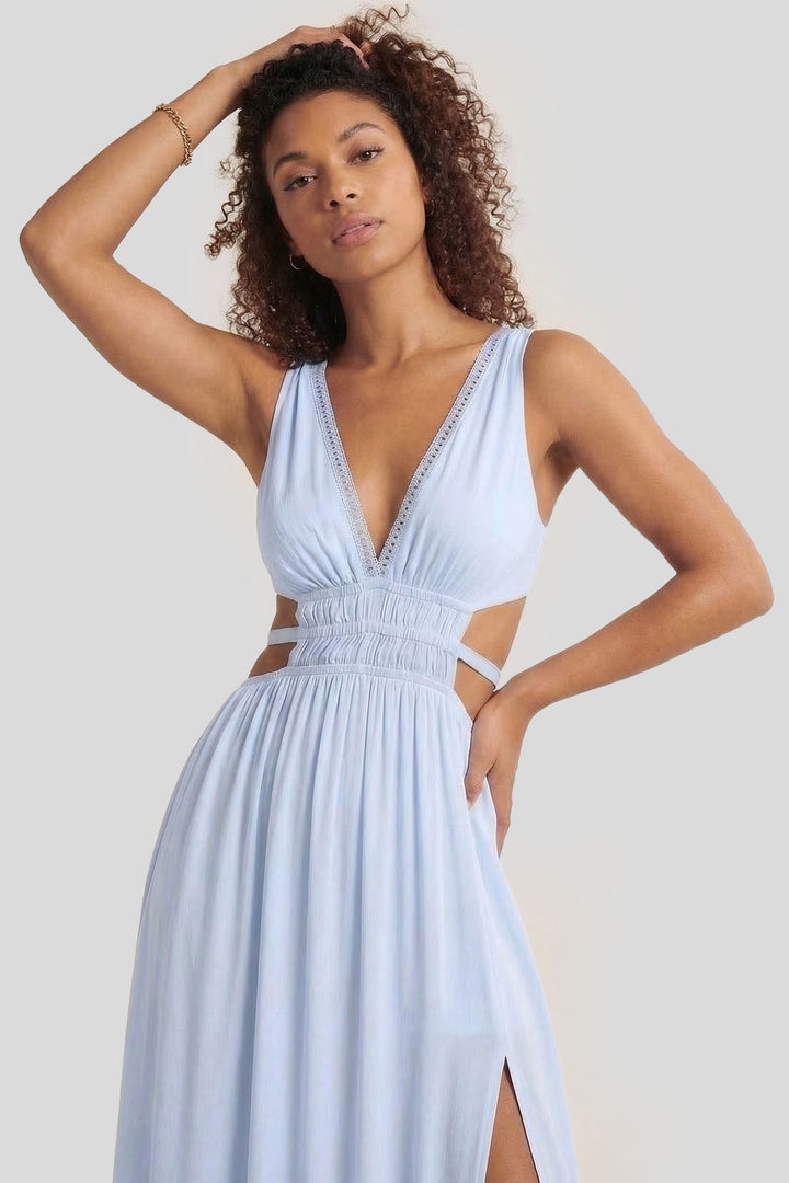 slim fit dress slacks V-Neck Cutout Maxi Dress – Charlotte Russe