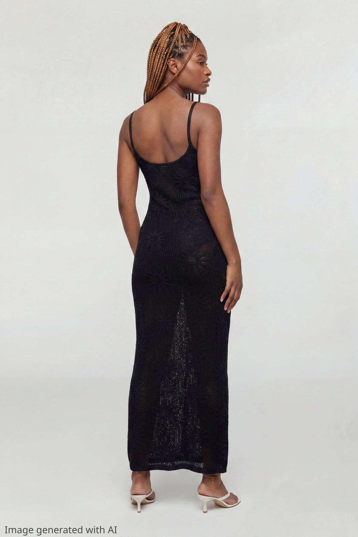 Alt View 2. Crochet Sun Maxi Dress - Black