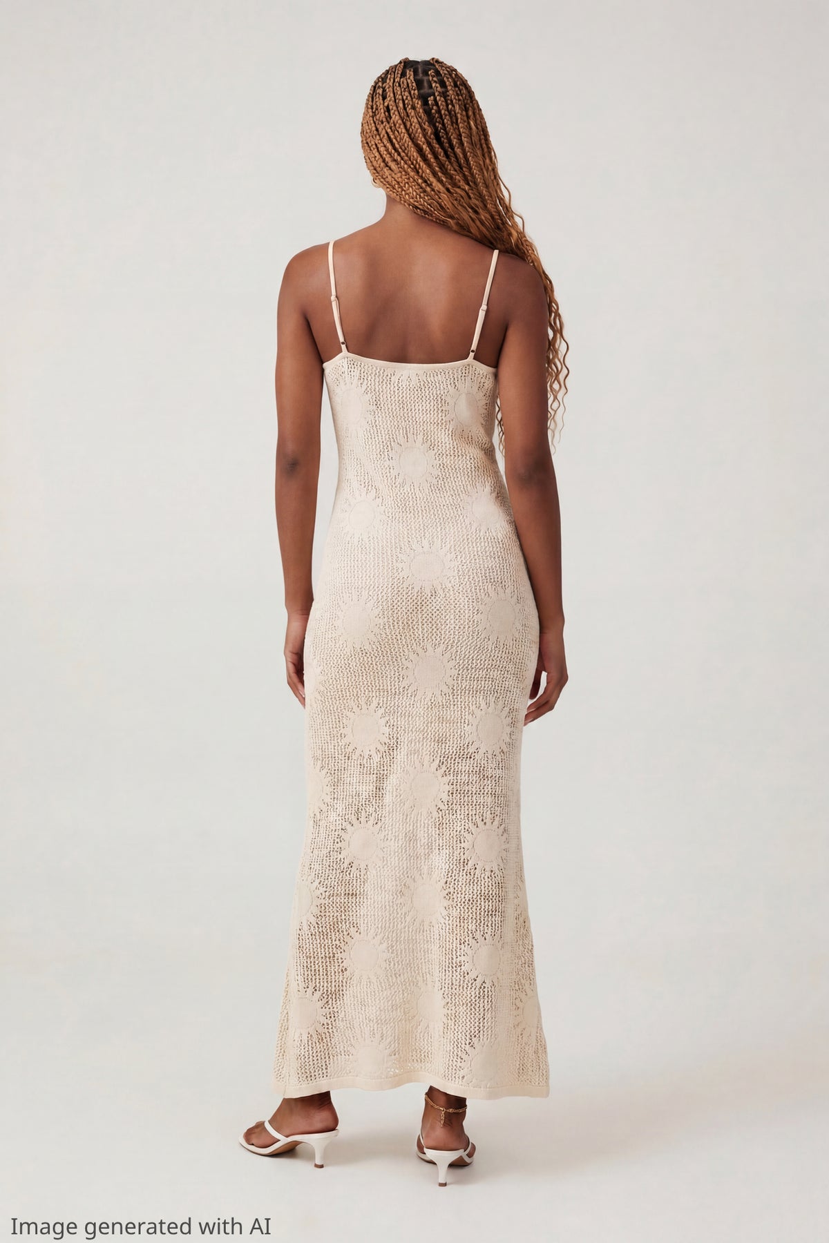 Alt View 2. Crochet Sun Maxi Dress - White