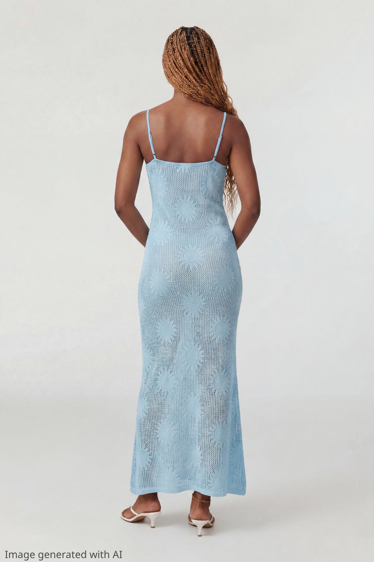Alt View 2. Crochet Sun Maxi Dress - Aqua