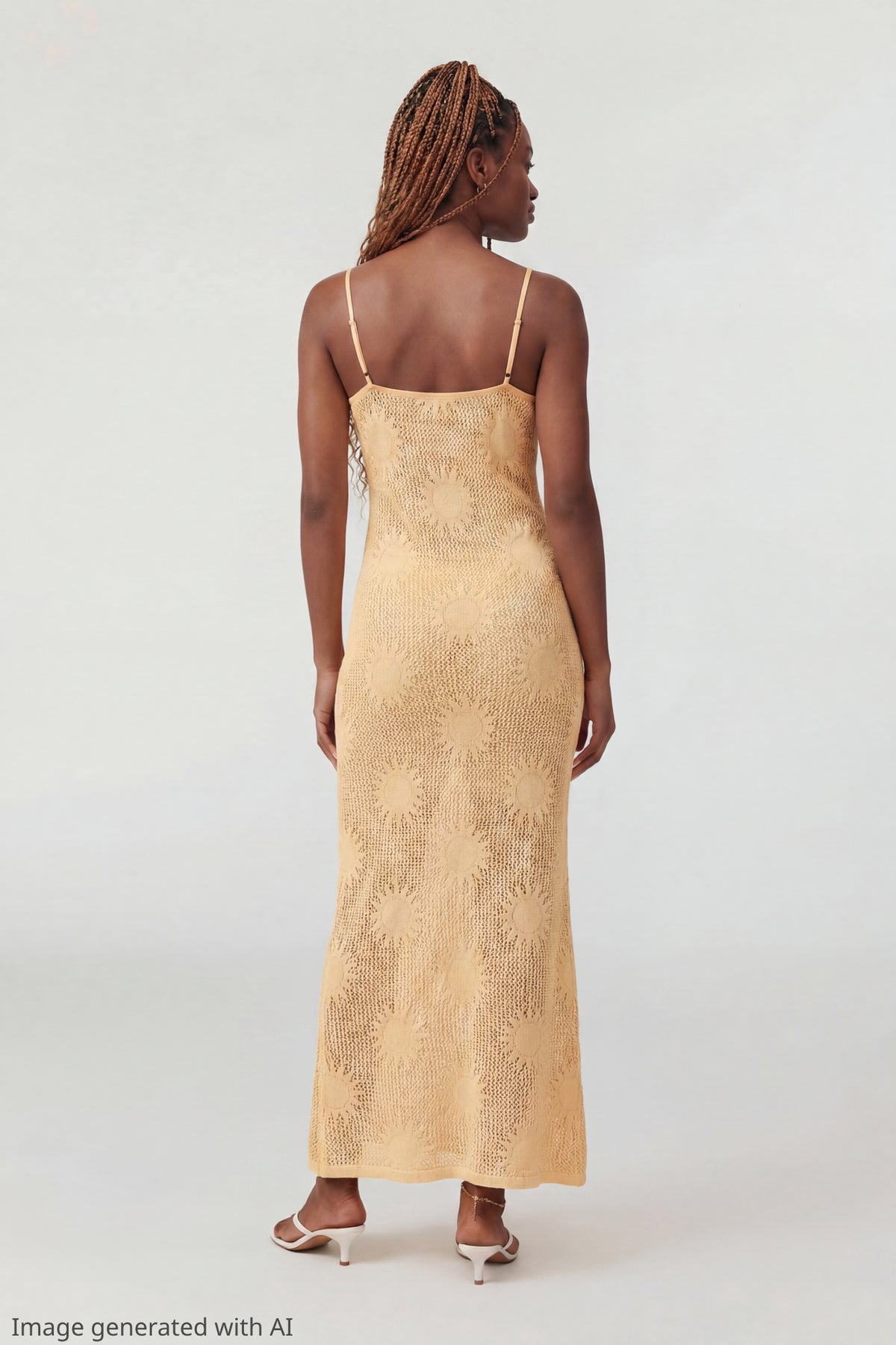 Alt View 2. Crochet Sun Maxi Dress - Pale Yellow