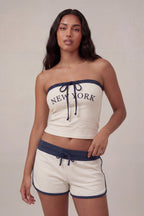 Graphic Drawstring Dolphin Short