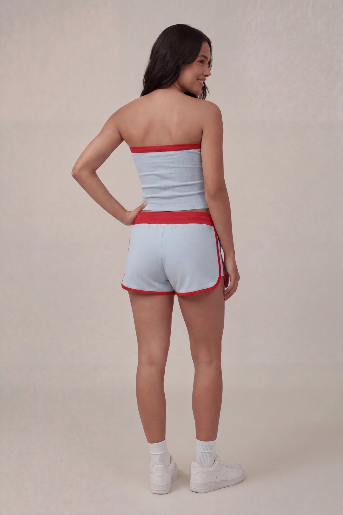 Alt View 3. Graphic Drawstring Dolphin Short - Blue