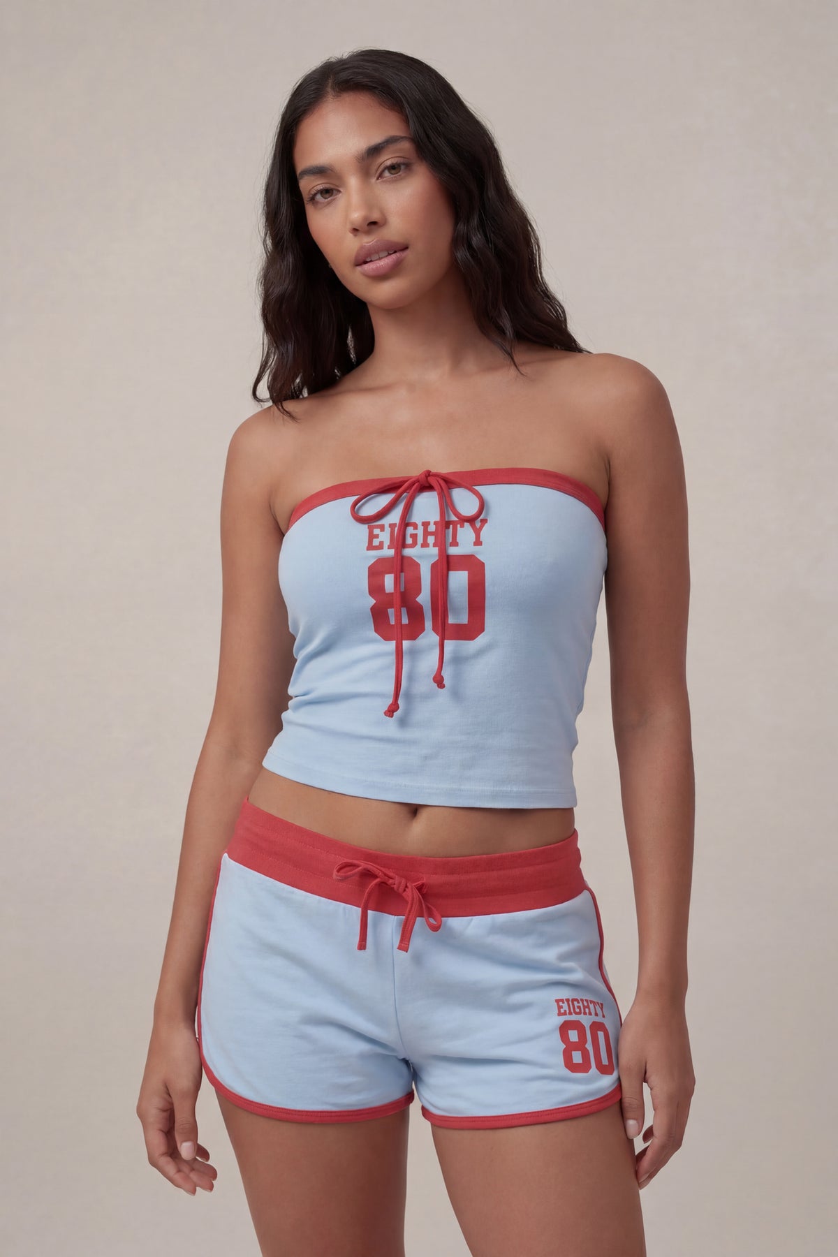 Graphic Drawstring Dolphin Short - Blue