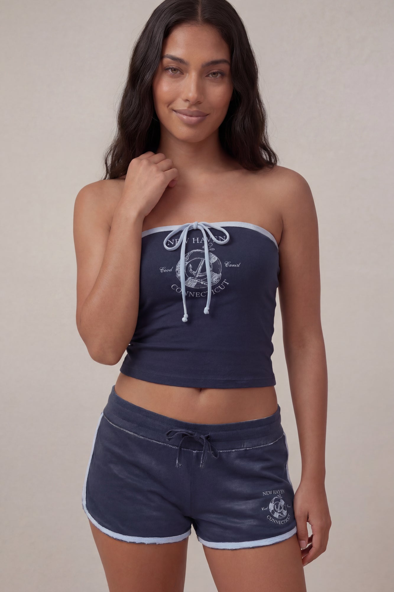 Graphic Drawstring Dolphin Short – Charlotte Russe