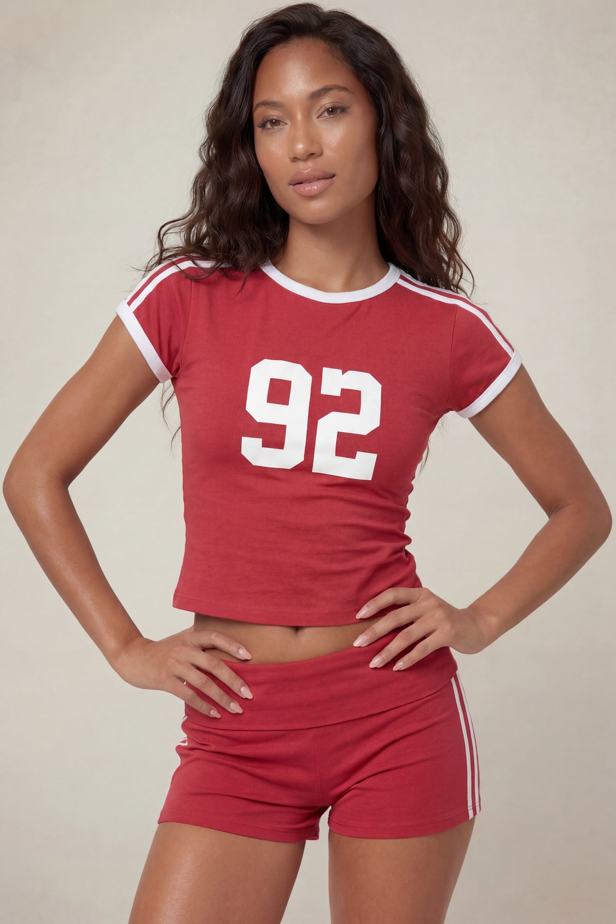 Graphic Baby Tee - Red