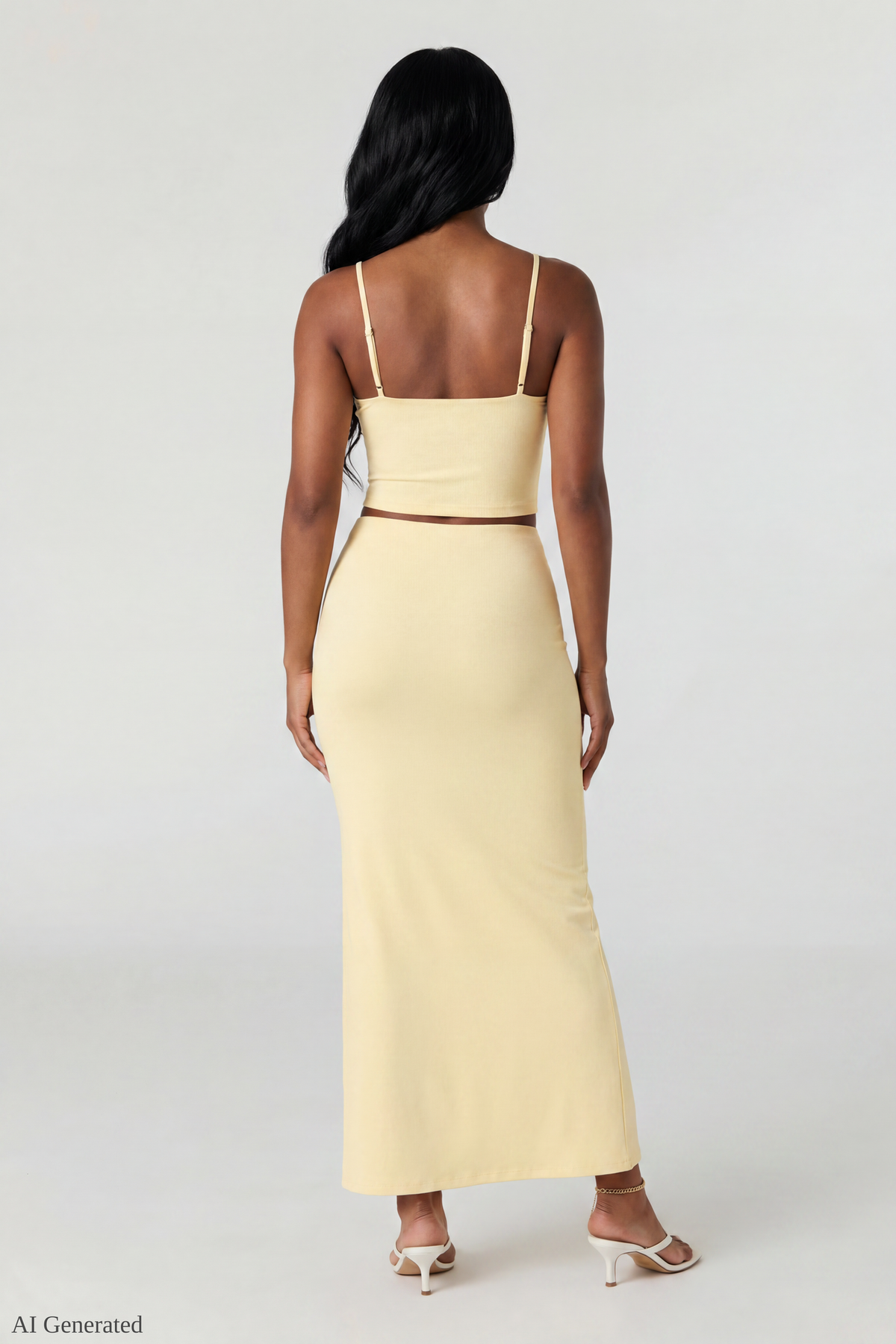 Alt View 2. Floral Tank & Maxi Skirt Set - Yellow
