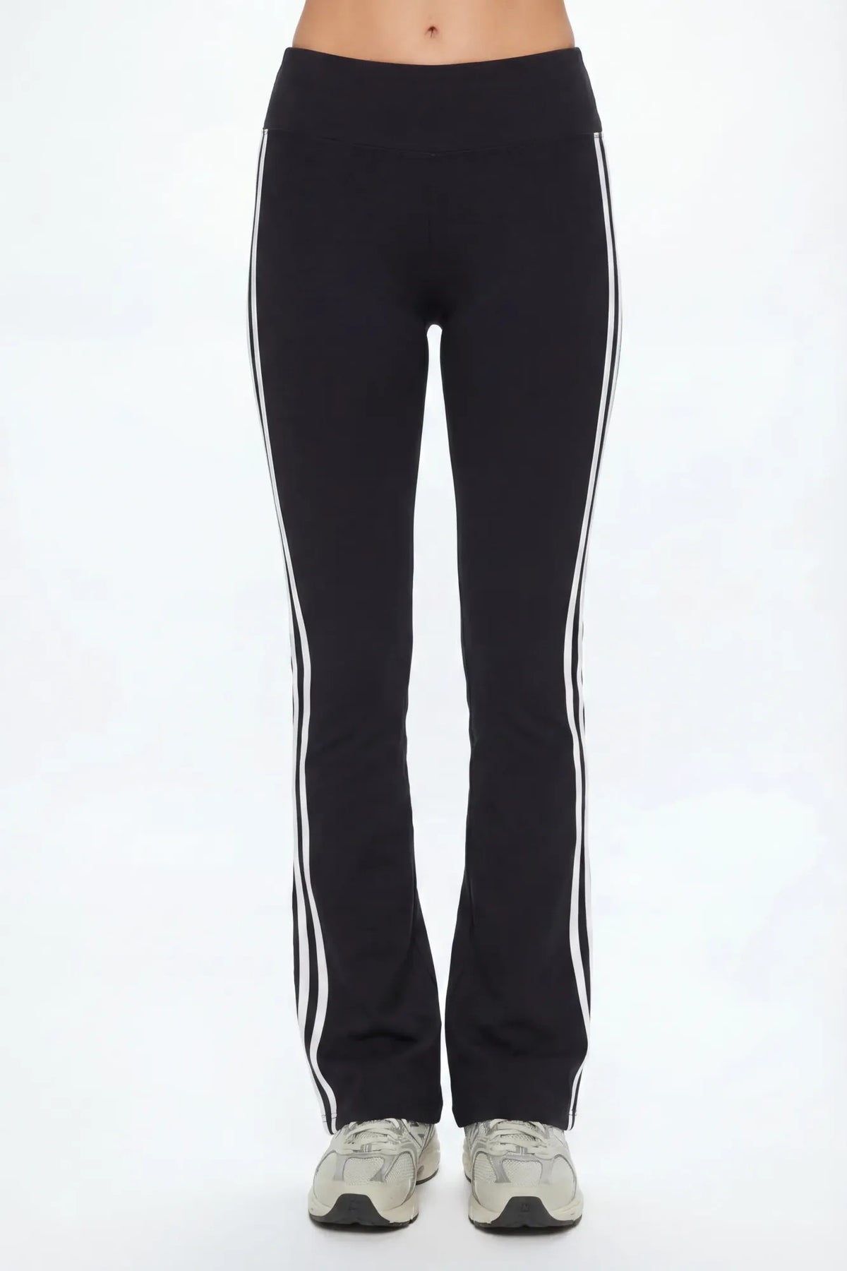Alt View 2. Active Halter Top & Flare Legging Set - Black