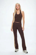Active Halter Top & Flare Legging Set