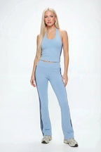 Active Halter Top & Flare Legging Set