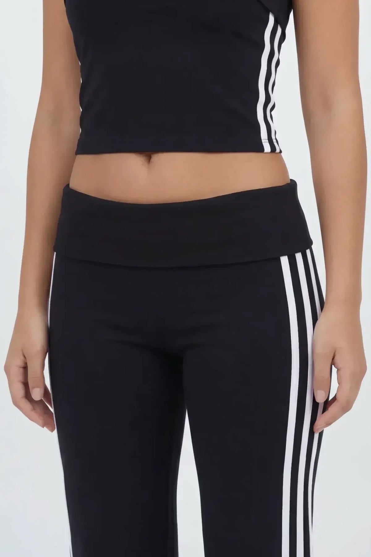 Alt View 4. Active Side Stripe Tube Top & Pant Set - Black