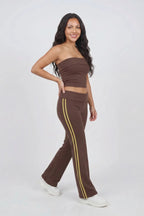 Active Side Stripe Tube Top & Pant Set