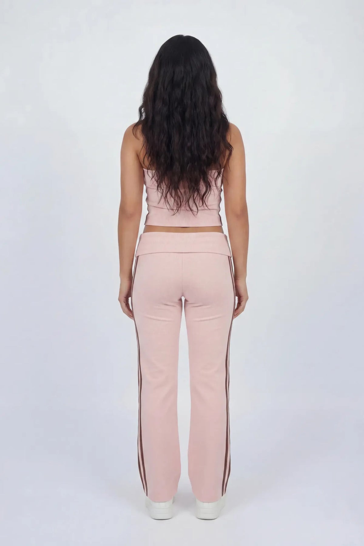 Alt View 2. Active Side Stripe Tube Top & Pant Set - Pink