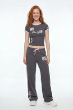 New York Graphic T-Shirt & Wide Leg Pant Set