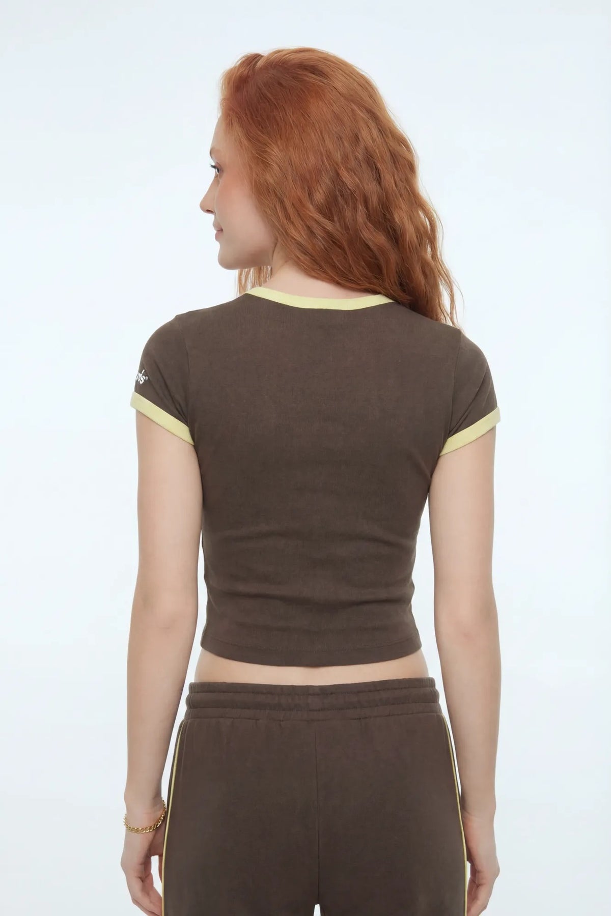 Alt View 3. New York Graphic T-Shirt & Wide Leg Pant Set - Brown