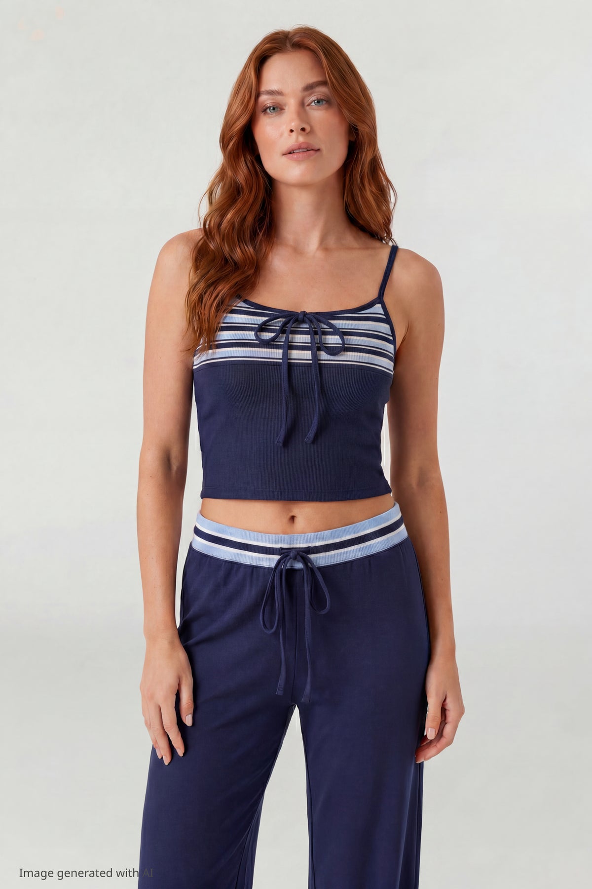 Striped Tank - Navy