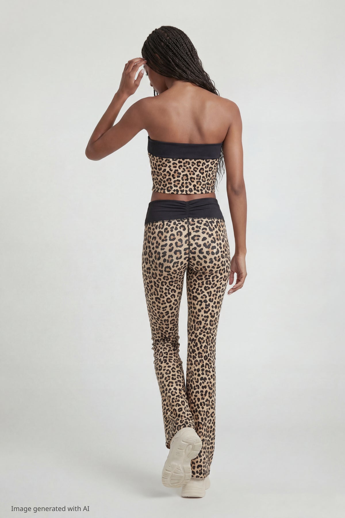 Alt View 2. Foldover Tube Top - Leopard