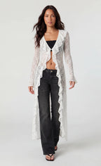 Lace Ruffled Cardigan