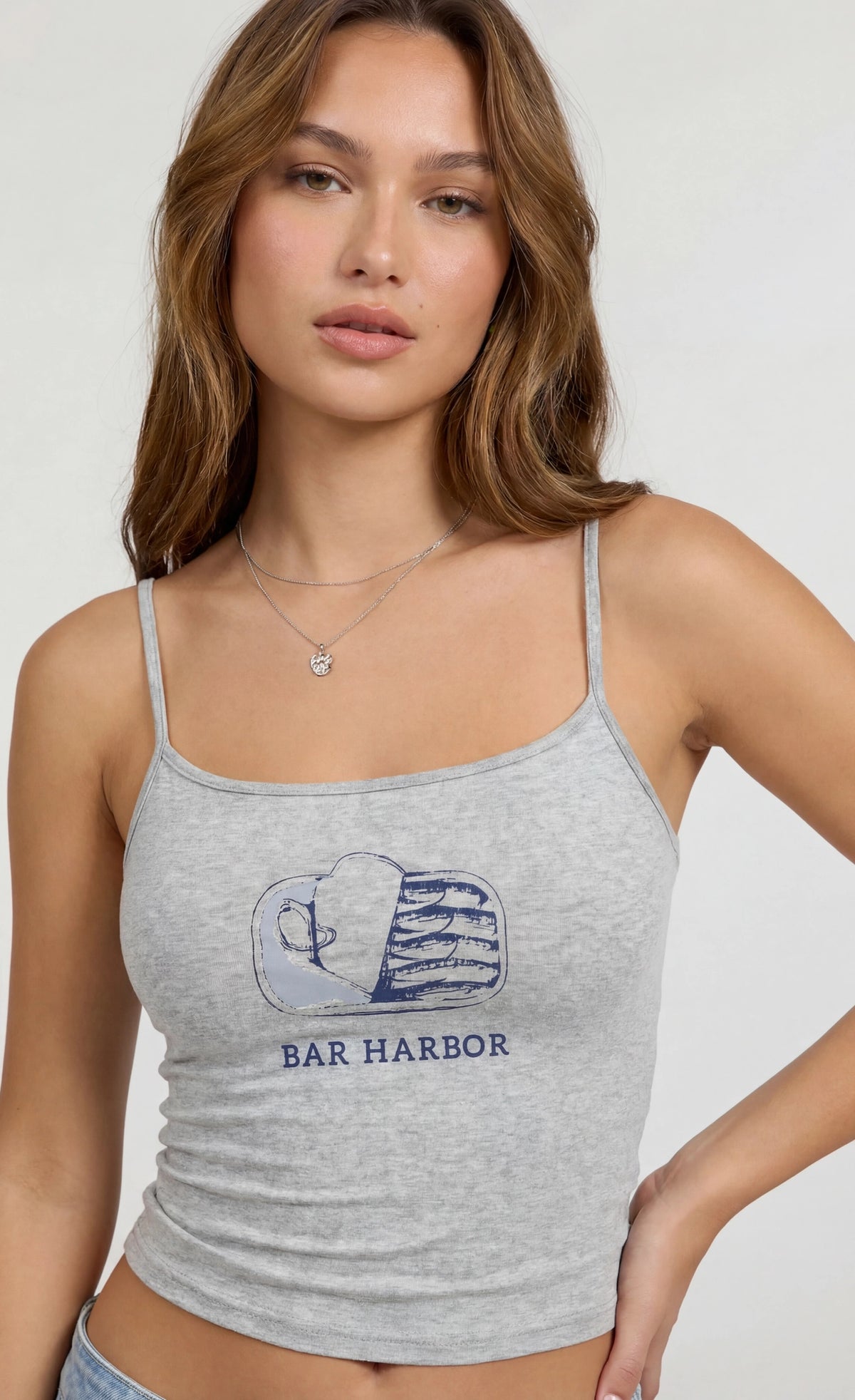Graphic Tank - Heather Grey