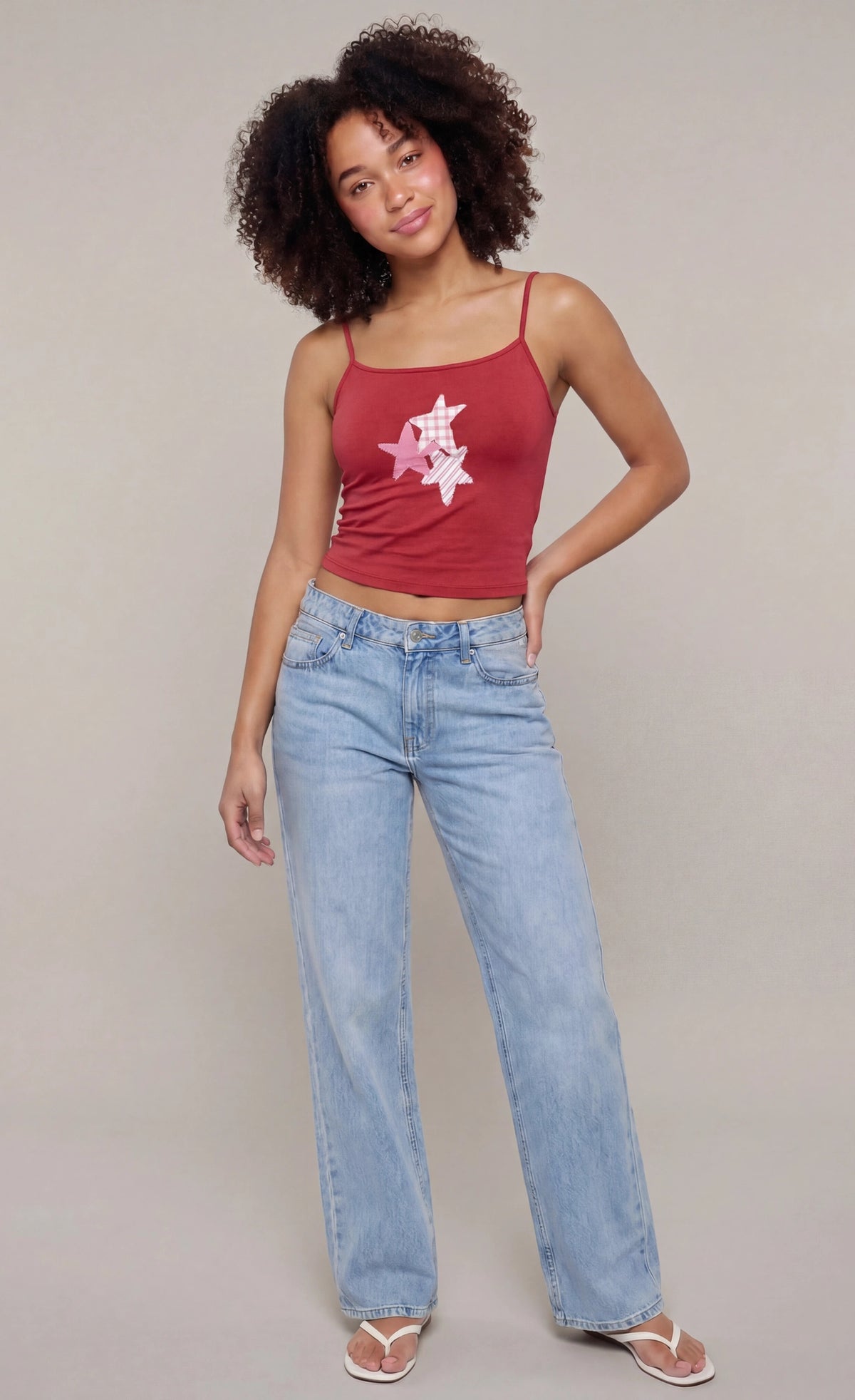 Alt View 3. Graphic Tank - Red