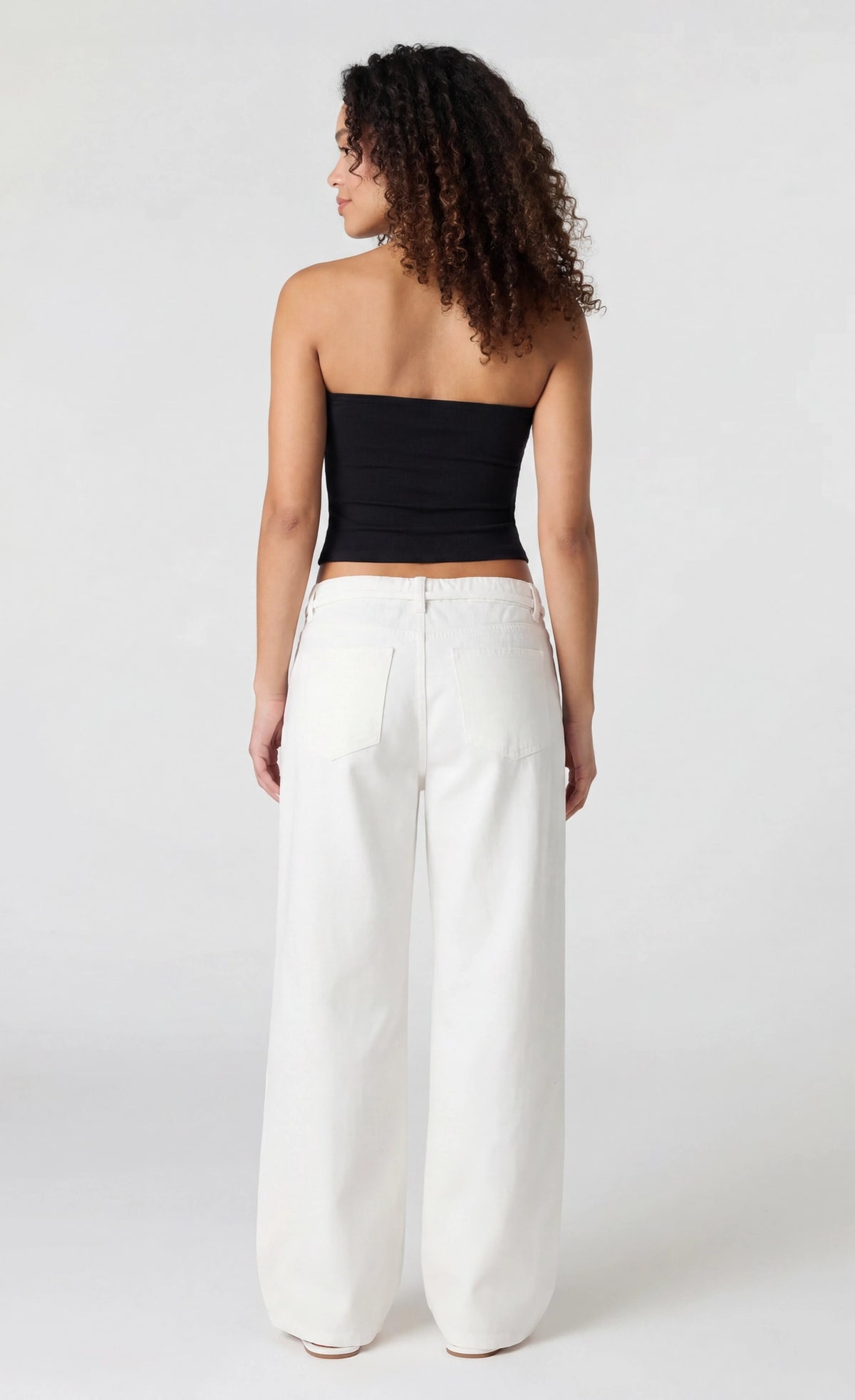Alt View 2. Printed Tube Top - Black