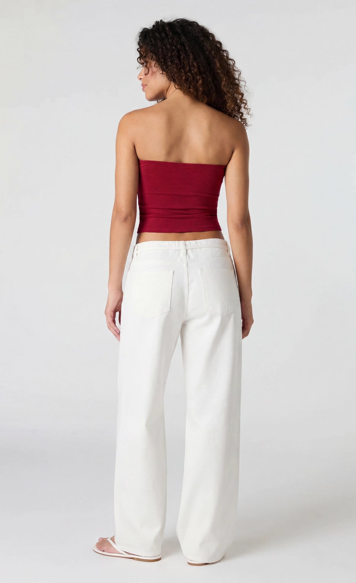 Alt View 2. Printed Tube Top - Red