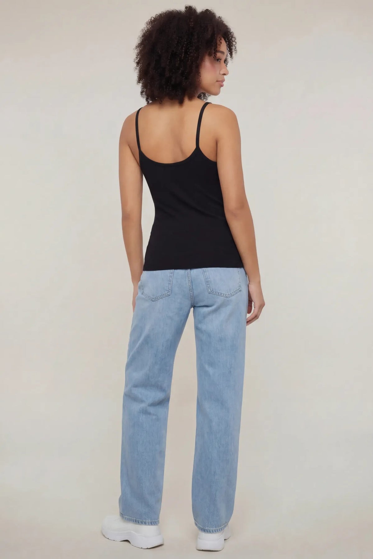 Alt View 3. Soft Scoop Neck Tank - Black