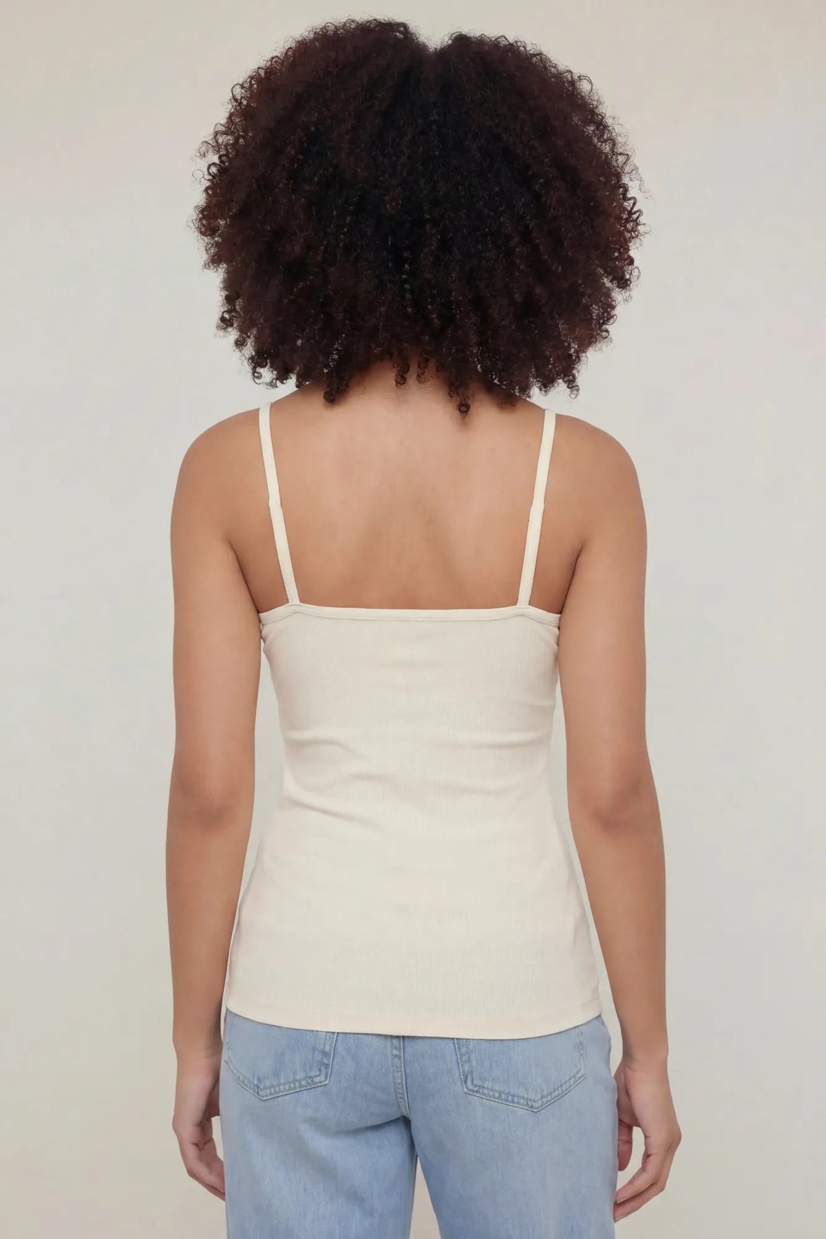 Alt View 2. Soft Scoop Neck Tank - Cream