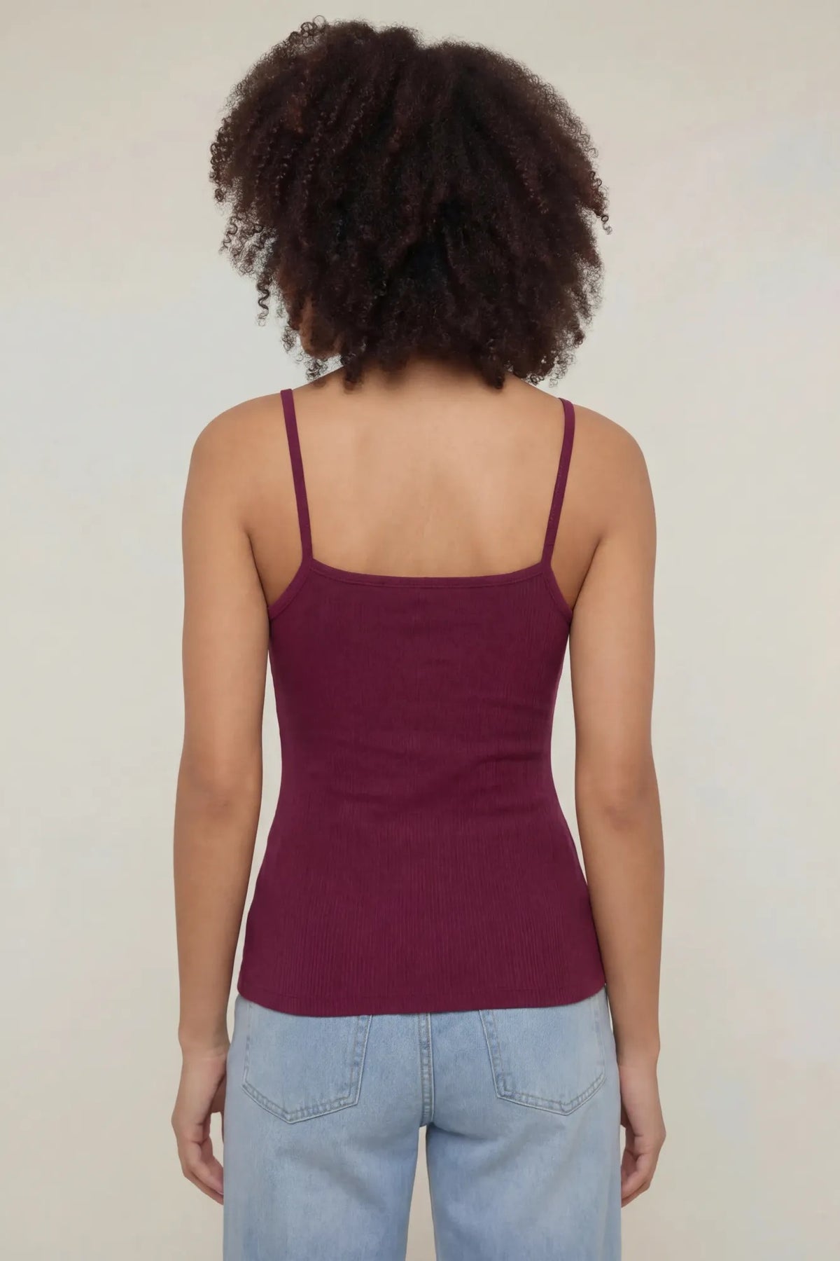 Alt View 2. Soft Scoop Neck Tank - Cherry