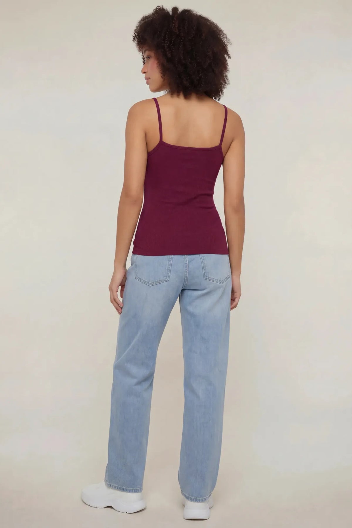 Alt View 3. Soft Scoop Neck Tank - Cherry