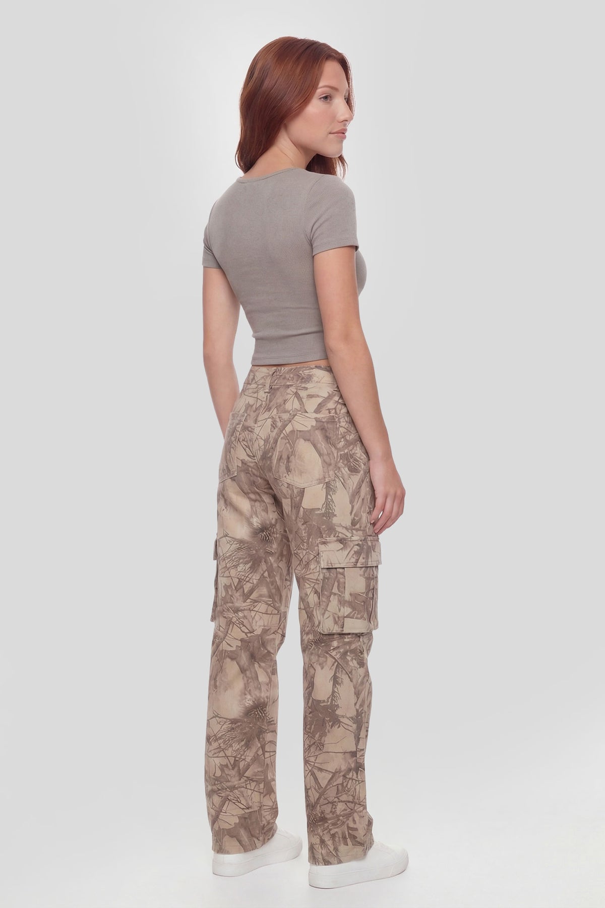 Alt View 2. Scoop Neck Short Sleeve Top - Taupe