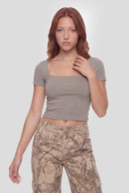 Scoop Neck Short Sleeve Top