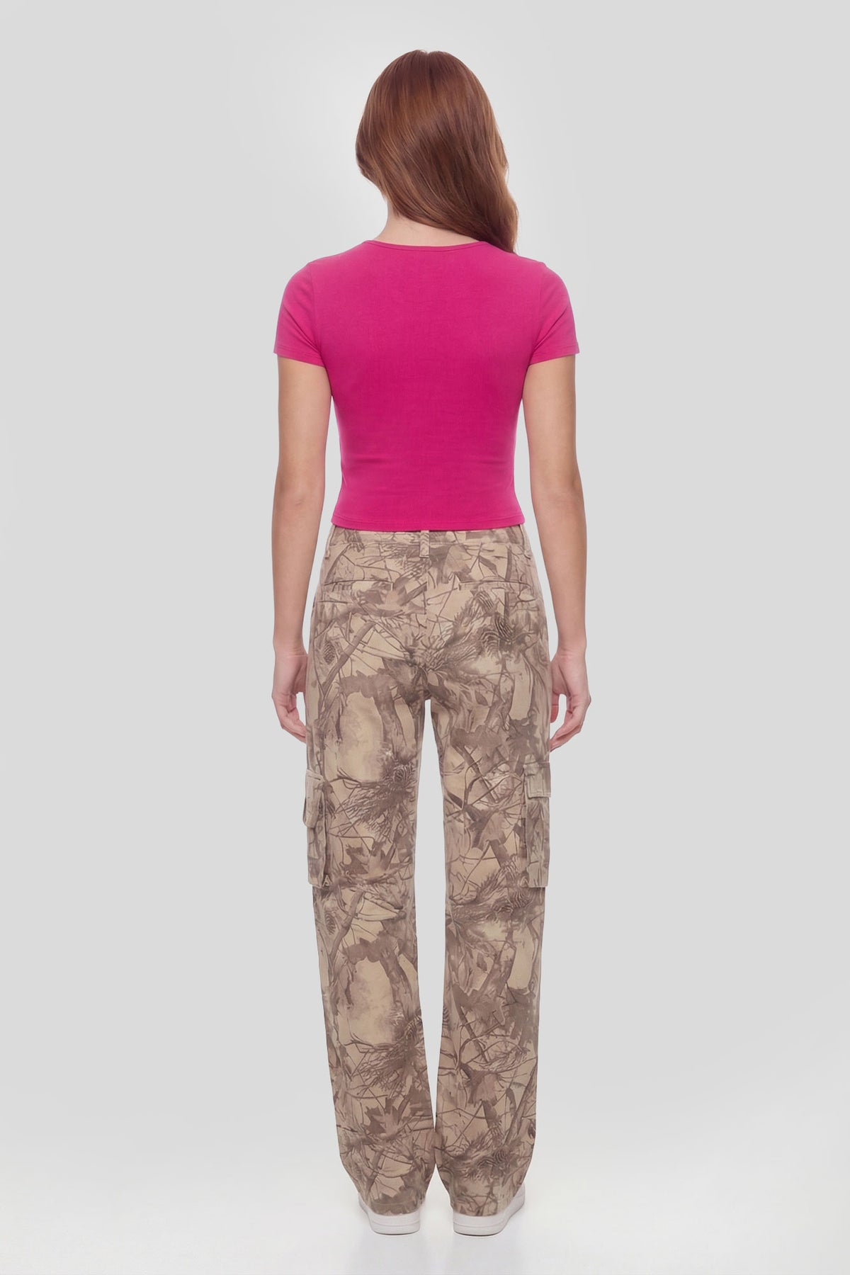 Alt View 2. Scoop Neck Short Sleeve Top - Fuchsia