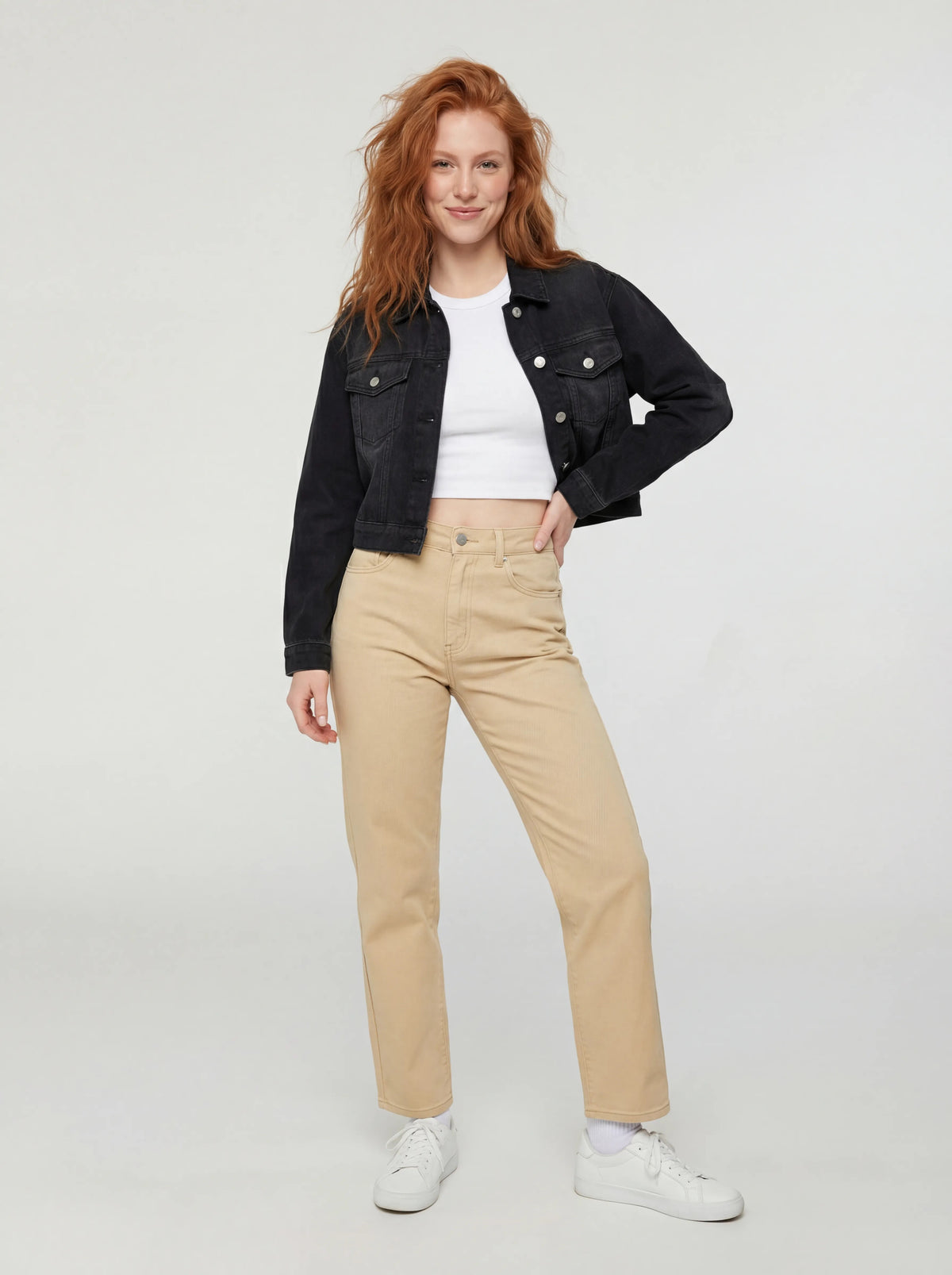 Alt View 2. Graphic Denim Jacket - Black