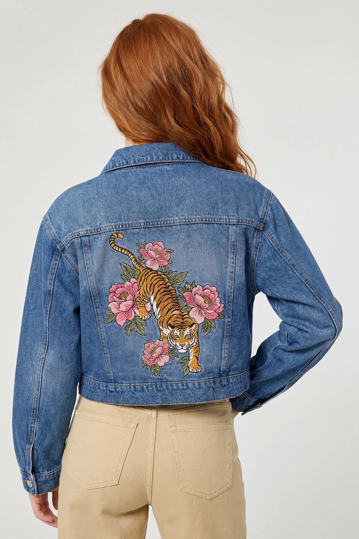 Graphic Denim Jacket - Blue