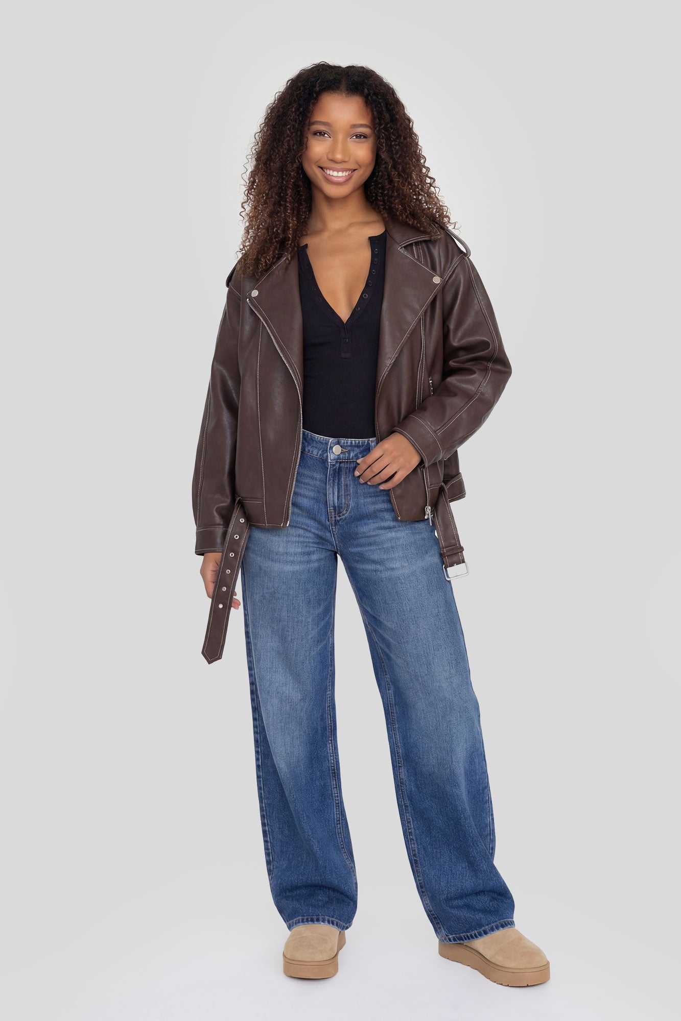 Oversized Faux Leather Jacket – Charlotte Russe