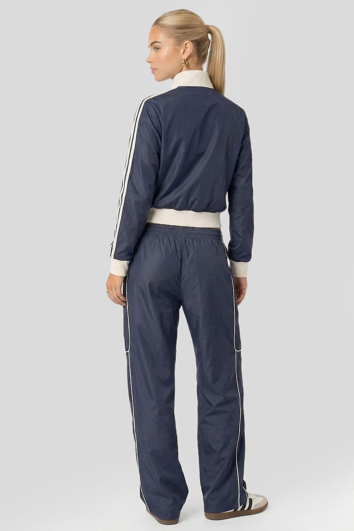 Alt View 2. Nylon Star Track Jacket - Navy