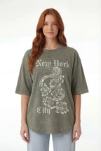 Oversized Graphic Washed T-Shirt