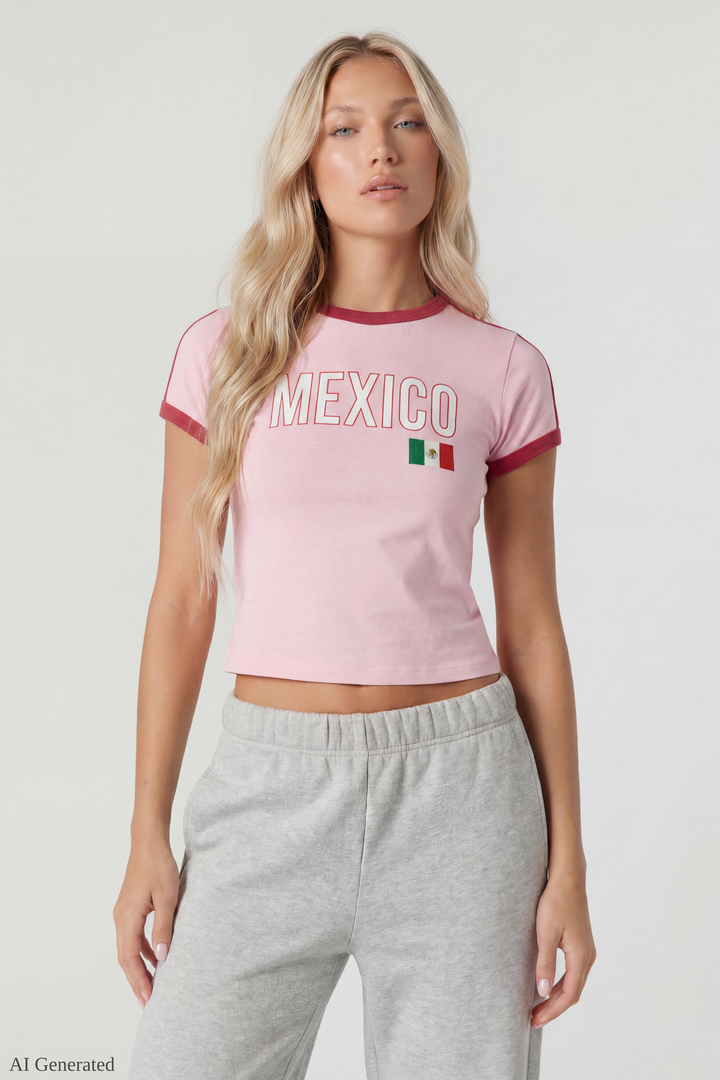 Graphic Ringer Baby Tee
