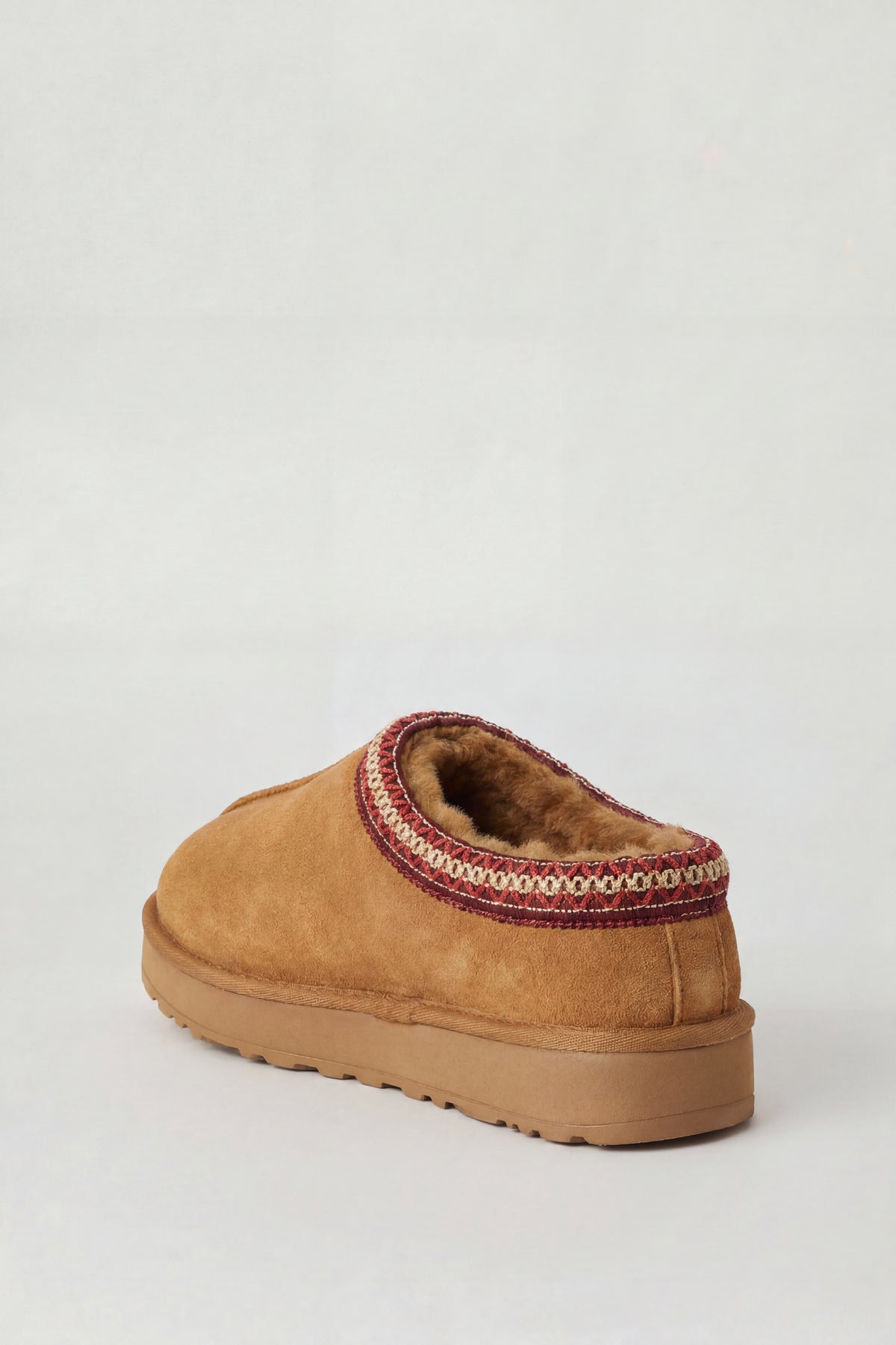 Alt View 3. Fur Lined Platform Slipper Booties - Natural