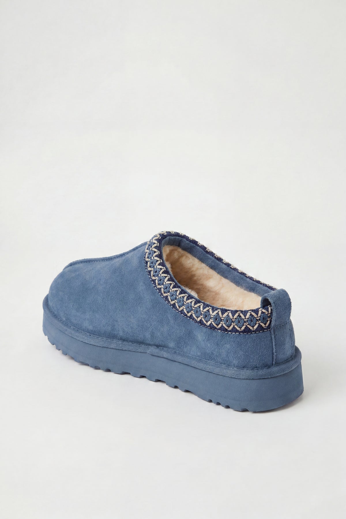 Alt View 2. Fur Lined Platform Slipper Booties - Navy