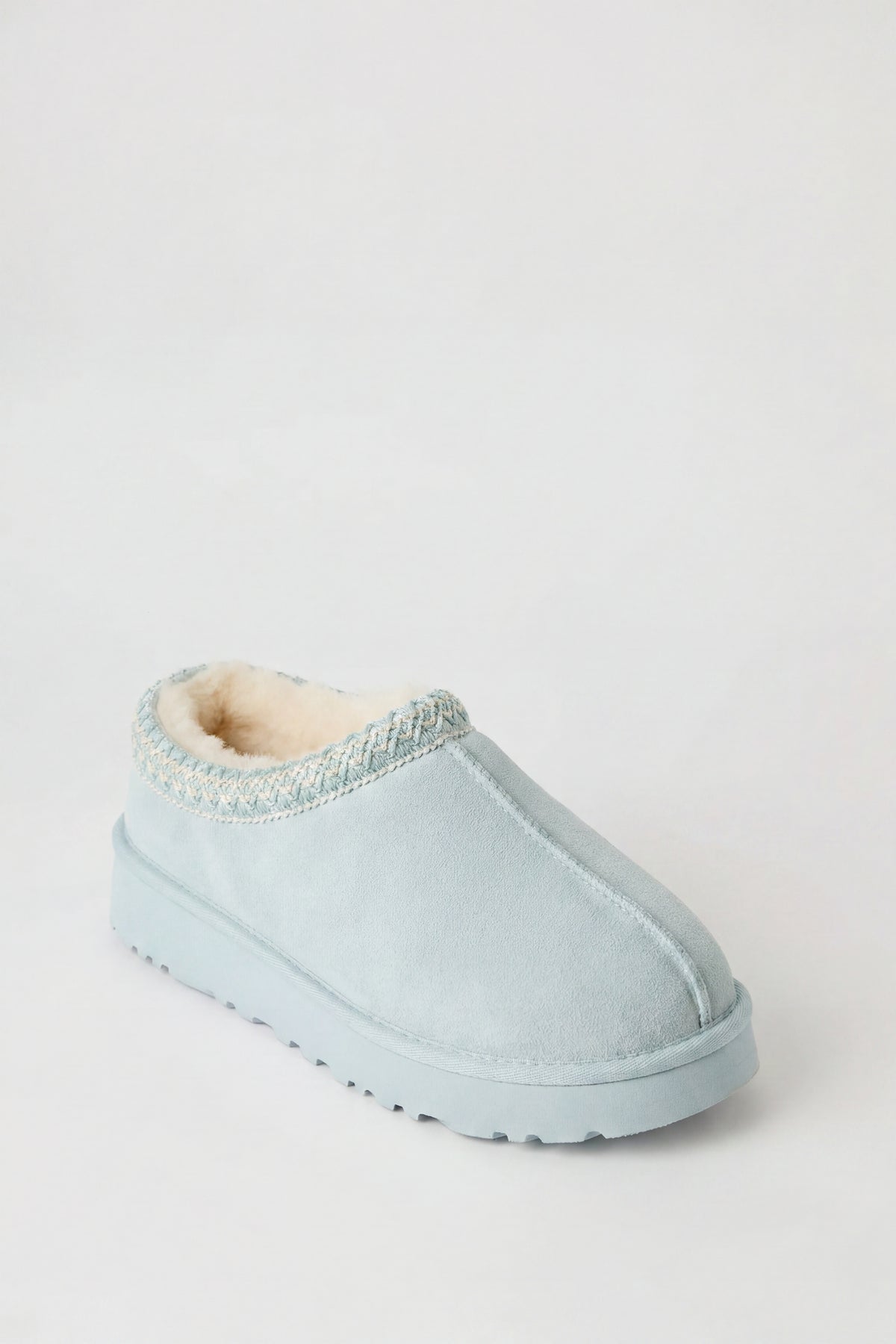 Alt View 2. Fur Lined Platform Slipper Booties - Light Blue