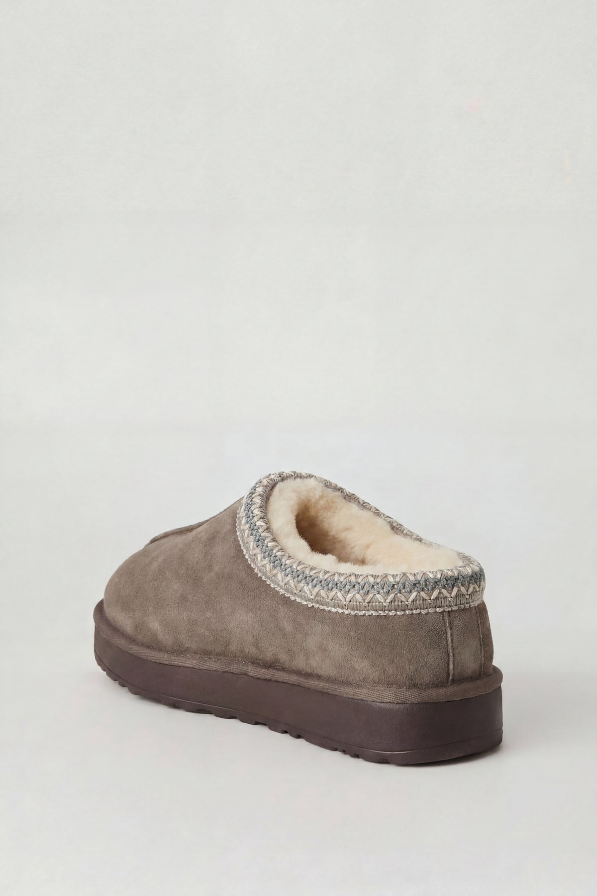 Alt View 3. Fur Lined Platform Slipper Booties - Taupe