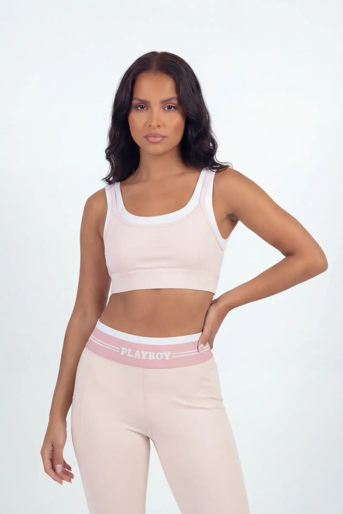 Alt View 12. Playboy Active High Density Legging - Light Pink